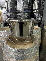 УЦЕНКА Ведро из нержавейки с крышкой 12 л