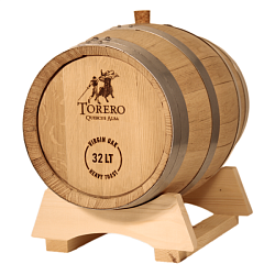 УЦЕНКА №3 Дубовая бочка 28-32 л «Torero» из американского белого дуба (Испания), сильный обжиг