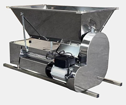 Дробилка электрическая для винограда с гребнеотделителем "Виномастер", полностью из нержавейки