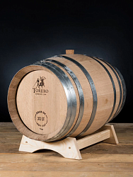 Дубовая бочка 28-32 л «Torero» из американского белого дуба (Испания), средний обжиг из под хереса Олоросо вощеная