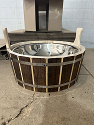 УЦЕНКА Шайка (ушат) для бани "Добрыня" 15л (липа, металлическая вставка)